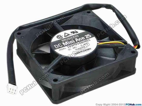 67785 Sanyo Denki 109P0948H401 Server - Square Fan sq92x92x25, w295x3x3, 48V 0.06A Sanyo Denki 109P0948H401 Server - Square Fan 