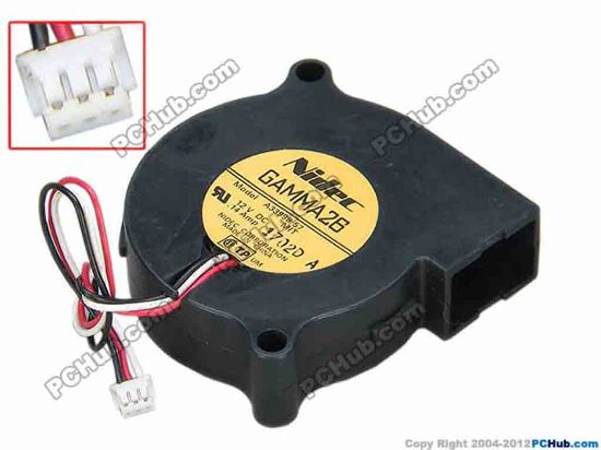67873 Nidec A33998-57 Server - Blower Fan bw51x51x15, w110x3x3, 12V 0.14A Nidec A33998-57 Server - Blower Fan 