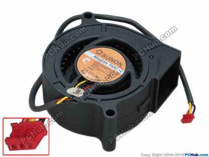 67875 SUNON GB1206PTV2-AY Server - Blower Fan 11.S46.R, bw58x58x25, w195x3x3, 12V 1.3W SUNON GB1206PTV2-AY Server - Blower Fan 
