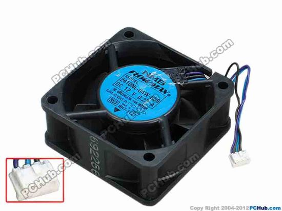 67910 NMB-MAT / Minebea 2410NL-04W-B59 Server - Square Fan S53, sq60x60x25, w70x3x3, 12V 0.22A NMB-MAT / Minebea 2410NL-04W-B59 Server - Square Fan 