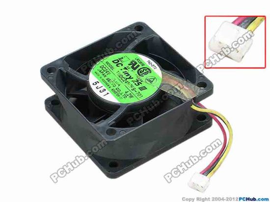 67923 Japan Servo TUDC24N7FS-701 Server - Square Fan sq60x60x25, w50x3x3, 24V 0.17A 4.3W Japan Servo TUDC24N7FS-701 Server - Square Fan 