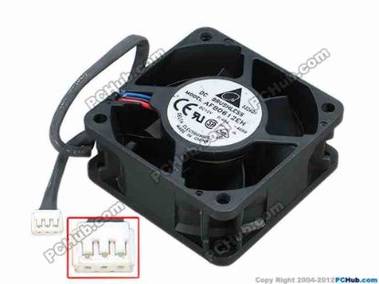 67985 Delta Electronics AFB0612EH Server - Square Fan -4G99, sq60x60x25, w150x3x3, 12V 0.48A Delta Electronics AFB0612EH Server - Square Fan 