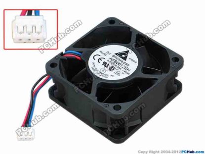 67987 Delta Electronics AFB0612EH Server - Square Fan -4G99, sq60x60x25, w55x3x3, 12V 0.48A Delta Electronics AFB0612EH Server - Square Fan 