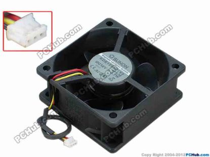 68012 SUNON KDE1206PTV3 Server - Square Fan MS.M, sq60x60x25, w115x3x3, 12V 0.7W SUNON KDE1206PTV3 Server - Square Fan 
