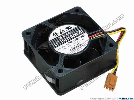 68023 Sanyo Denki 109R0648H4D03 Server - Square Fan sq60x60x25, w70x3x3, 48V 0.04A Sanyo Denki 109R0648H4D03 Server - Square Fan 