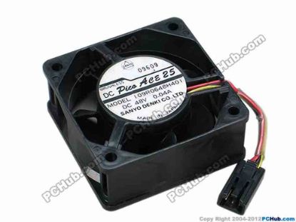 68024 Sanyo Denki 109R0648H401 Server - Square Fan sq60x60x25, w45x3x3, 48V 0.04A Sanyo Denki 109R0648H401 Server - Square Fan 