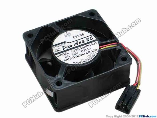68024 Sanyo Denki 109R0648H401 Server - Square Fan sq60x60x25, w45x3x3, 48V 0.04A Sanyo Denki 109R0648H401 Server - Square Fan 