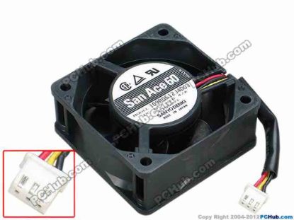 68032 Sanyo Denki 109R0612J4D03 Server - Square Fan sq60x60x25, w55x3x3, 12V 0.47A Sanyo Denki 109R0612J4D03 Server - Square Fan 