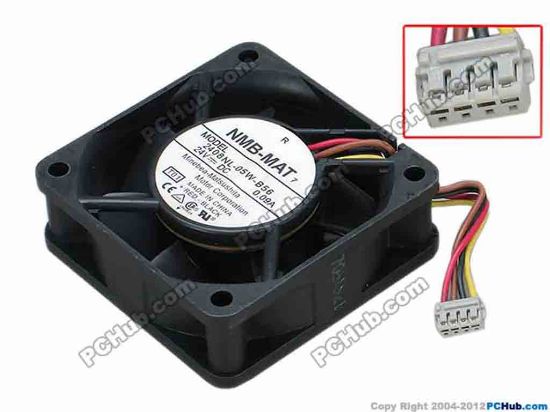 68039 NMB-MAT / Minebea 2408NL-05W-B56 Server - Square Fan T01, sq60x60x20, w50x4x4, 24V 0.09A NMB-MAT / Minebea 2408NL-05W-B56 Server - Square Fan