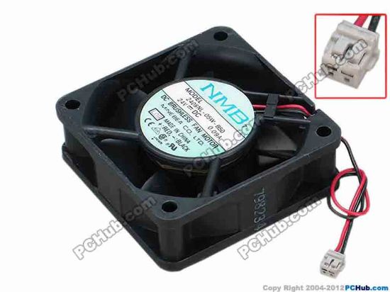 68043 NMB-MAT / Minebea 2408NL-05W-B50 Server - Square Fan L09, sq60x60x20, w100x2x2, 24V 0.09A NMB-MAT / Minebea 2408NL-05W-B50 Server - Square Fan 