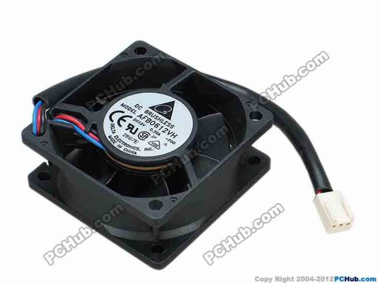 68055 Delta Electronics AFB0612VH Server - Square Fan -F00, sq60x60x25, w160x3x3, 12V 0.30A Delta Electronics AFB0612VH Server - Square Fan 