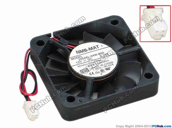 68119 NMB-MAT / Minebea 2004KL-04W-B50 Server - Square Fan M08, sq50x50x10, w95x2x2, 12V 0.14A NMB-MAT / Minebea 2004KL-04W-B50 Server - Square Fan 