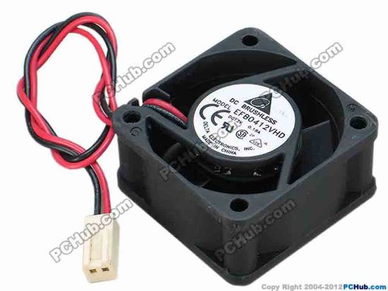 68134 Delta Electronics EFB0412VHD Server - Square Fan sq40x40x20, w200x2x2, 12V 0.18A Delta Electronics EFB0412VHD Server - Square Fan 