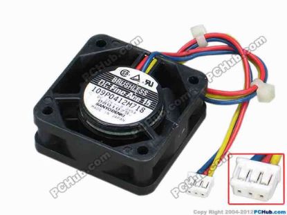 68169 Sanyo Denki 109P0412M718 Server - Square Fan sq40x40x15, w165x3x3, 12V 0.095A Sanyo Denki 109P0412M718 Server - Square Fan 