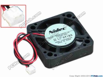 68198 Nidec D04X-24TH Server - Square Fan 18, sq40x40x10, w180x2x2, 24V 0.08A Nidec D04X-24TH Server - Square Fan 
