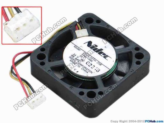 68201 Nidec D04X-24TH Server - Square Fan 25B, sq40x40x10, w60x3x3, 24V 0.08A Nidec D04X-24TH Server - Square Fan 