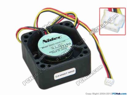 68250 Nidec D04G-12TH Server - Square Fan 13A, sq40x40x20, w230x3x3, 12V 0.13A Nidec D04G-12TH Server - Square Fan 