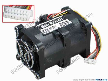 68307 Sanyo Denki 9CR0412S506 Server - Square Fan sq40x40x56, w90x7x8, 12V 1.1A Sanyo Denki 9CR0412S506 Server - Square Fan 