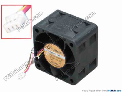 68320 SUNON GM1204PQV1-8A Server - Square Fan F, sq40x40x28, w50x3x3, 12V 2.8W SUNON GM1204PQV1-8A Server - Square Fan 
