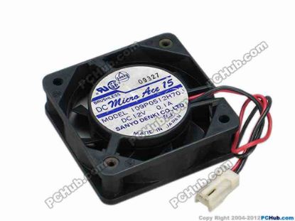 68334 Sanyo Denki 109P0512H703 Server - Square Fan sq52x52x15, w110x2x2, 12V 0.1A Sanyo Denki 109P0512H703 Server - Square Fan 