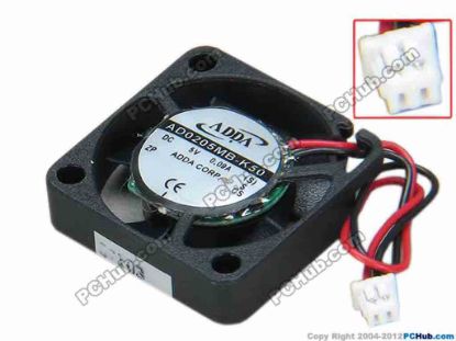 68403 ADDA AD0205MB-K50 Server - Square Fan S, sq25x25x6, w60x2x2, 5V 0.09A ADDA AD0205MB-K50 Server - Square Fan 