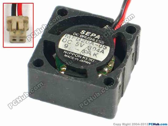 68404 SEPA MFB20A-05 Server - Square Fan sq20x20x10, w50x2x2, 5V 0.04A SEPA MFB20A-05 Server - Square Fan 