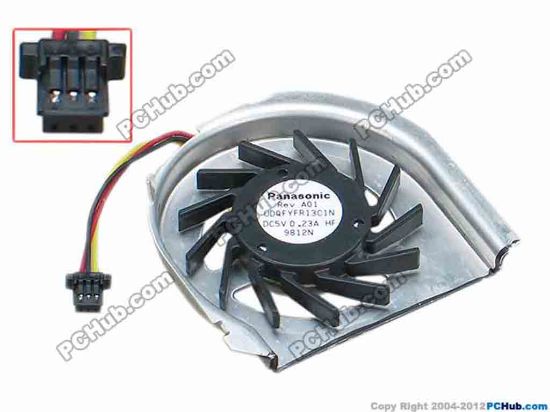 68958 Panasonic UDQFYFR13C1N Cooling Fan  0.23A, w35x3x3, s41x39x6, Bare Fan Panasonic UDQFYFR13C1N Cooling Fan  