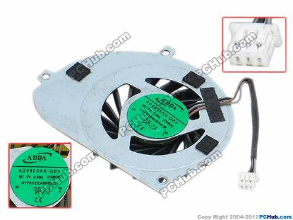 68994 ADDA AD5805HX-QB3 Cooling Fan  CWBU3, w50x3x3, s58x46x7, 0.50A, Bare Fan ADDA AD5805HX-QB3 Cooling Fan  