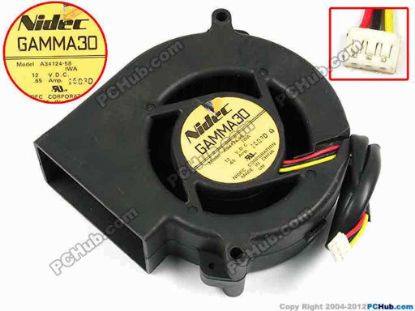 70336 Nidec A34124-58 Server - Blower Fan IWA, bw97x94x33, w170x3x3, 12V 0.65A Nidec A34124-58 Server - Blower Fan 