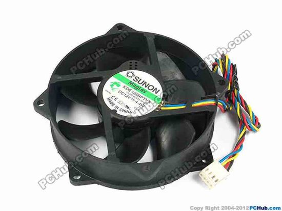 70371 SUNON KDE1209PTVX Server - Round Fan 13.MS.B2623.AF.GN, dia95x95x25, w270x4x4, 12V 4.4W SUNON KDE1209PTVX Server - Round Fan 