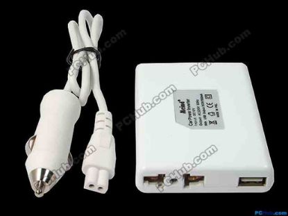 70393 Mcind Power Inverter DC Power Inverter Inverter, CB200, 100W, US/EU Socket, White Mcind Power Inverter DC Power Inverter <p><strong>Convert DC 12V provided by the automobile into AC 220V that power any electric equipments with power input AC 220V<br />
</strong>With USB port output DC 5V 2A, charging Laptops, iPod, iPhones, Cellular Phones, MP3/4 Players, Shavers and many others</p>
<p><br/></p>
<p><strong>Features:</strong></p>
<ul>    
<li>Material- Case of the adapter is made of heavy duty ABS Plastic </li>    
<li>LED indicator: power on. </li>    
<li>Automatic short circuit shut-off. </li>    
<li>Automatic Overload protection &gt; 200W </li>    
<li>Automatic Overhead protection &gt; 60 degree C </li>    
<li>Replaceable fuse: 1 x 15A </li>    
<li>Max. 150W Watts Continuous Power output </li>    
<li>Input: DC 9V - 14V </li>    
<li>Output: AC 220V 50Hz Max. 150W. </li>    
<li>Output: USB DC 5V 1.0A </li></ul>
<p><strong>&nbsp;</strong></p>
<p><strong>AC Output Socket: US and EU multi socket</strong></p>
