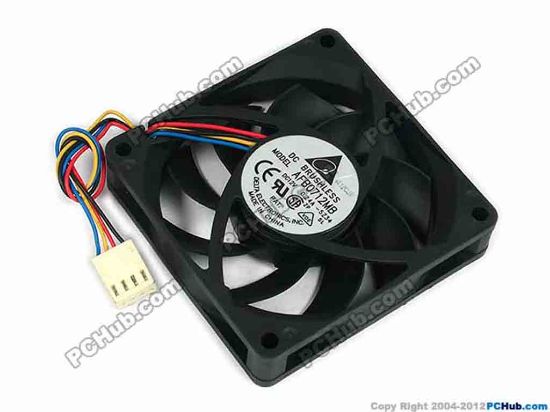 70421 Delta Electronics AFB0712MB Server - Square Fan -5Z34, sq70x70x15, w100x4x4, 12V 0.24A Delta Electronics AFB0712MB Server - Square Fan 