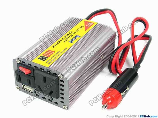 70470 Mcind Power Inverter DC Power Inverter Inverter, C100, 100W, US/AU Socket, Silver Mcind Power Inverter DC Power Inverter <p><strong>Convert DC 12V provided by the automobile into AC 220V that power any electric equipments with power input AC 220V Max. 100W<br />
</strong>With USB port output DC 5V 1A, charging Laptops, iPod, iPhones, Cellular Phones, MP3/4 Players, Shavers and many others</p>
<p>&nbsp;</p>
<p><strong>Features:</strong></p>
<ul>
    <li>Material- Case of the adapter is made of aluminum alloy that serve as heatsink </li>
    <li>Built-in ventilation fan </li>
    <li>LED indicator: power on. </li>
    <li>Automatic short circuit shut-off. </li>
    <li>Automatic Overload protection &gt; 200W </li>
    <li>Automatic Overhead protection &gt; 60 degree C </li>
    <li>Max. 100W Watts Continuous Power output </li>
    <li>Surge capacity 200 watts </li>
    <li>Fuse protection: 1 x 25A fuse </li>
</ul>
<p>&nbsp;</p>
<ul>
    <li>Input: DC 9V - 14V </li>
    <li>Output: AC 220V 50Hz Max. 100W. </li>
    <li>Output: USB DC 5V 1.0A </li>
    <li>Output Socket: US and AU </li>
</ul>