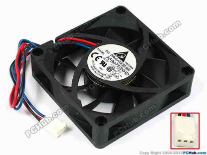 70584 Delta Electronics AFB0712HHD Server - Square Fan -F00, sq70x70x20, w200x3x3, 12V 0.30A Delta Electronics AFB0712HHD Server - Square Fan 