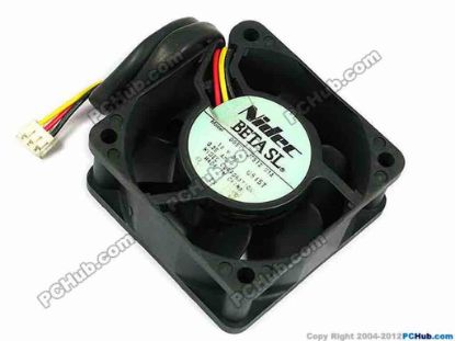 70585 Nidec D06T-12TS12 Server - Square Fan 01A, sq60x60x25, w250x3x3, 12V 0.29A Nidec D06T-12TS12 Server - Square Fan 