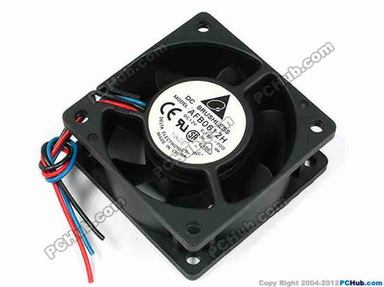 70586 Delta Electronics AFB0612H Server - Square Fan -F00, sq60x60x25, w95x3, 12V 0.15A Delta Electronics AFB0612H Server - Square Fan 
