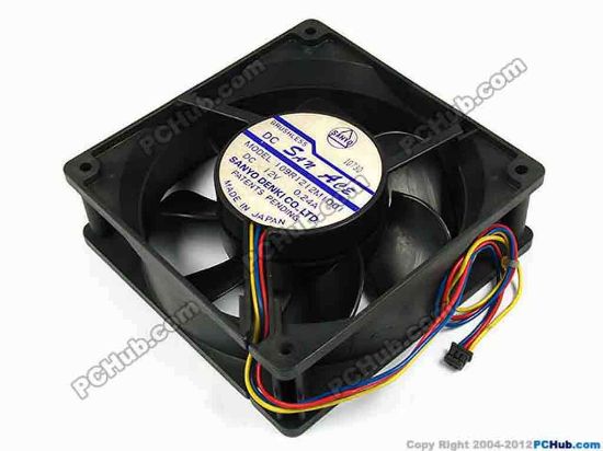 70607 Sanyo Denki 109R1212M1D01 Server - Square Fan sq120x120x38, w275x3x3, 12V 0.24A Sanyo Denki 109R1212M1D01 Server - Square Fan 