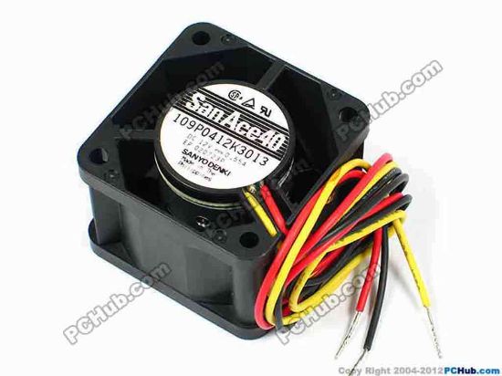 70608 Sanyo Denki 109P0412K3013 Server - Square Fan sq40x40x28, w325x3, 12V 0.55A Sanyo Denki 109P0412K3013 Server - Square Fan 