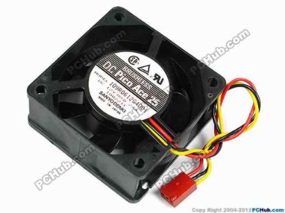 70610 Sanyo Denki 109R0612G4D01 Server - Square Fan sq60x60x25, w120x3x3, 12V 0.24A Sanyo Denki 109R0612G4D01 Server - Square Fan