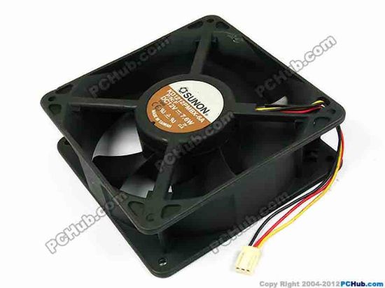 70622 SUNON KD1212PMBX-6A Server - Square Fan F, sq120x120x38, w100x3x3, 12V 7.6W SUNON KD1212PMBX-6A Server - Square Fan 
