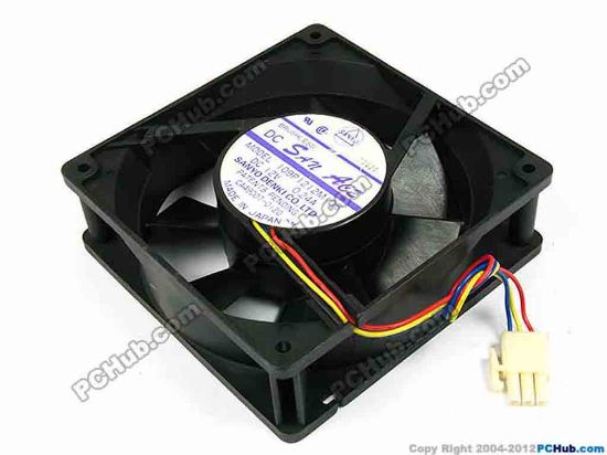 70642 Sanyo Denki 109P1212M105 Server - Square Fan sq120x120x38, w150x3x3, 12V 0.24A Sanyo Denki 109P1212M105 Server - Square Fan 