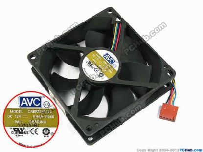 70650 AVC DS09225B12U Server - Square Fan P080, sq92x92x25, w100x4x5, 12V 0.56A AVC DS09225B12U Server - Square Fan 