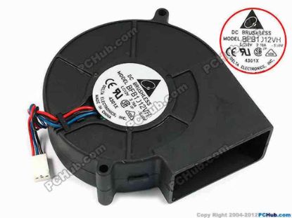 70658 Delta Electronics BFB1012VH Server - Blower Fan -S89V, bw97x94x33, w95x3x3, 12V 2.70A Delta Electronics BFB1012VH Server - Blower Fan