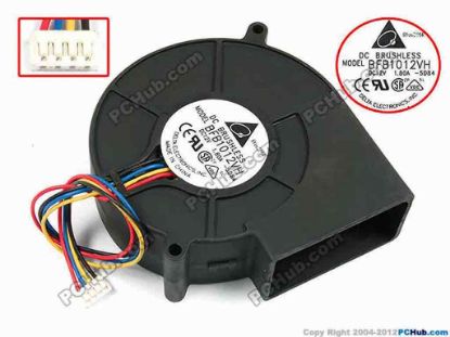 70659 Delta Electronics BFB1012VH Server - Blower Fan -5D84, bw97x94x33, w175x4x4, 12V 1.80A Delta Electronics BFB1012VH Server - Blower Fan 