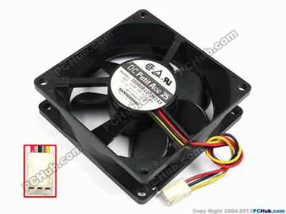 70662 Sanyo Denki 109R0812T4H143 Server - Square Fan sq80x80x25, w110x3x3, 12V 0.14A Sanyo Denki 109R0812T4H143 Server - Square Fan 