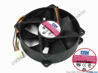 70671 AVC DA09025R12M Server - Round Fan P003, dia95x95x25, w195x4x4, 12V 0.42A AVC DA09025R12M Server - Round Fan 