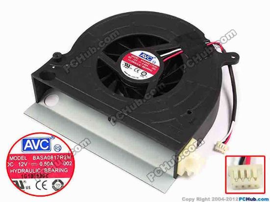 70741 AVC BASA0817R2M Server - Blower Fan -002, bw89x88x17, w60x3x3, 12V 0.50A AVC BASA0817R2M Server - Blower Fan 