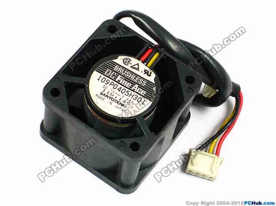 70773 Sanyo Denki 109P0405H301 Server - Square Fan sq40x40x28, w185x3x4, 5V 0.68A Sanyo Denki 109P0405H301 Server - Square Fan 