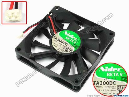 70981 Nidec H34612-55 Server - Square Fan SNY, sq80x80x15, w35x2x2, 12V 0.18A Nidec H34612-55 Server - Square Fan 
