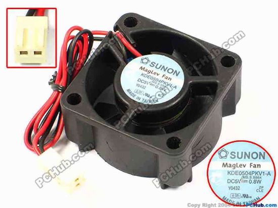 71046 SUNON KDE0504PKV1-A Server - Square Fan MS.S.B864, sq40x40x20, w210x2x2, 5V 0.8W SUNON KDE0504PKV1-A Server - Square Fan 